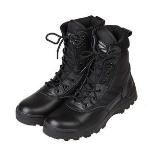 Army Military soldier Men Combat Tactical Boots Hiking Desert Leather Ankle Training Boots Male Camping Shoes