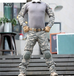 Tactical Camouflage Military Uniform Clothes Suit Men