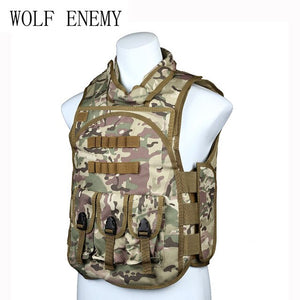 SWAT Airsofl Combat Assault Vest BK/DE/multicam