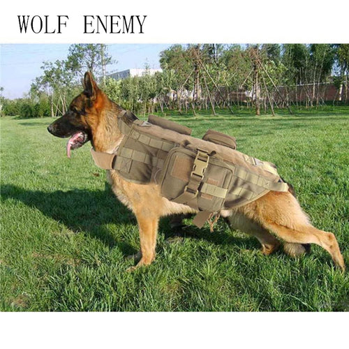 Army Tactical Dog Vests Military Dog Clothes training Load Bearing Harness SWAT Dog Training rescue Molle Vest Harness XS-XL