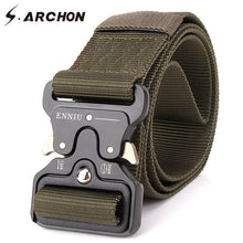 Load image into Gallery viewer, Military Equipment Tactical Belt Men Nylon Knock Off Metal Buckle Army Belt Strap Heavy Duty Soldier Combat Waist Belts