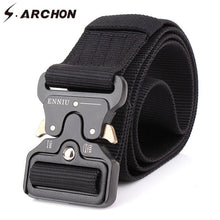 Load image into Gallery viewer, Military Equipment Tactical Belt Men Nylon Knock Off Metal Buckle Army Belt Strap Heavy Duty Soldier Combat Waist Belts