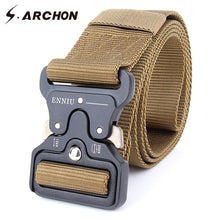 Load image into Gallery viewer, Military Equipment Tactical Belt Men Nylon Knock Off Metal Buckle Army Belt Strap Heavy Duty Soldier Combat Waist Belts