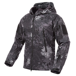 New Soft Shell Military Camouflage Jackets Men Hooded Waterproof Tactical Fleece Jacket Winter Warm Army Outerwear Coat