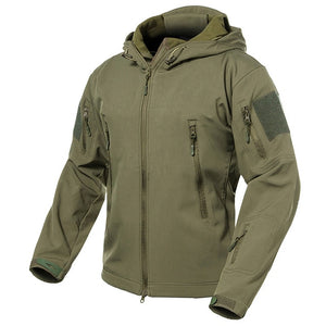 New Soft Shell Military Camouflage Jackets Men Hooded Waterproof Tactical Fleece Jacket Winter Warm Army Outerwear Coat