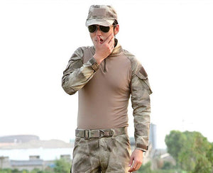 Military Uniform Camouflage Suits Men Army Combat Shirt+Tactical Pants Airsoft  Uniform Brand Clothes