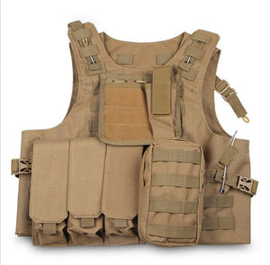 MEGE Tactical Vest 14 Colors, Military SWAT CS Equipment, 600D Oxford Colete Tatico