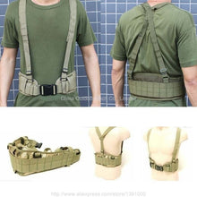 Load image into Gallery viewer, Tactical Gear MOLLE Padded Waist Belt Mens Airsoft Combat Suspender Adjustable Hunting Waist Support Army Military Belts