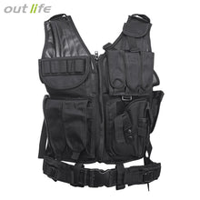 Load image into Gallery viewer, Outlife Hunting Vest Men Tactical Molle Vest Tactical Paintball Military Swat Assault Shooting Hunting Molle Vest With Holster