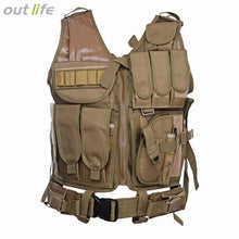 Load image into Gallery viewer, Outlife Hunting Vest Men Tactical Molle Vest Tactical Paintball Military Swat Assault Shooting Hunting Molle Vest With Holster