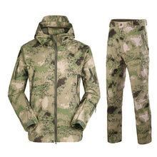 Load image into Gallery viewer, Military TAD Camouflage Shark Skin Soft Shell Tactical Suits Winter Autumn Waterproof Fleece Combat Gear Men clothing suit BF05