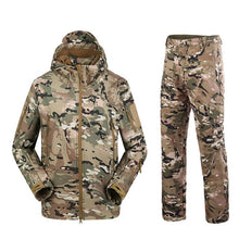 Load image into Gallery viewer, Military TAD Camouflage Shark Skin Soft Shell Tactical Suits Winter Autumn Waterproof Fleece Combat Gear Men clothing suit BF05