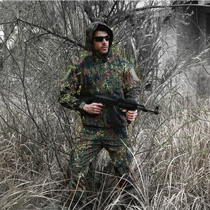 Military TAD Camouflage Shark Skin Soft Shell Tactical Suits Winter Autumn Waterproof Fleece Combat Gear Men clothing suit BF05