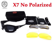 Load image into Gallery viewer, Hiking Camping Men Sport UV400 Protection Sunglasses X7 Polarized Glasses  Goggles 4 Lens