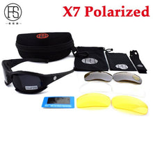 Load image into Gallery viewer, Hiking Camping Men Sport UV400 Protection Sunglasses X7 Polarized Glasses  Goggles 4 Lens