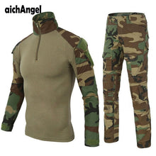 Load image into Gallery viewer, Tactical Military Combat Uniform Multicam Shirt + Pants Elbow Knee Pads US Army Military Uniform Camouflage