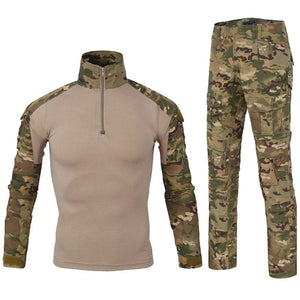 Tactical Military Combat Uniform Multicam Shirt + Pants Elbow Knee Pads US Army Military Uniform Camouflage