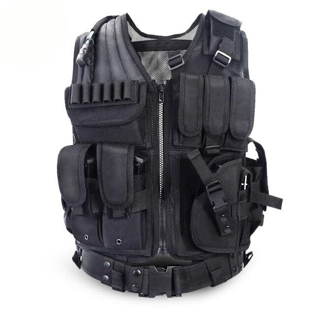 Unloading Police Tactical  Vest Black