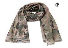 Load image into Gallery viewer, Military Camouflage Arab Scarves Men Jungle Camo Windproof Tactical Mesh Shawl Veil  Airsoft Armt Combat Scarf