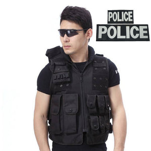 Military Tactical Vest 800D Waterproof Swat Protective Vest SWAT/FBI/POLICE Hook Loop Fasteners Outdoor CS Game Equipment