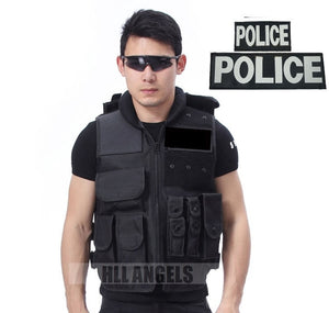 Military Tactical Vest 800D Waterproof Swat Protective Vest SWAT/FBI/POLICE Hook Loop Fasteners Outdoor CS Game Equipment