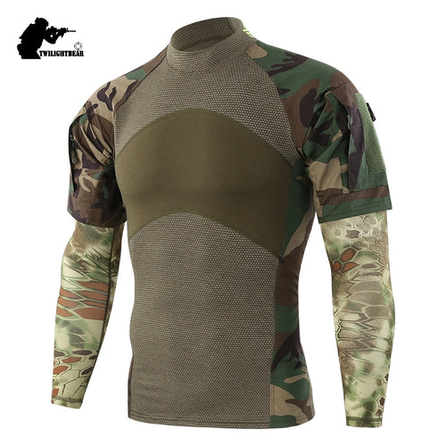 Military Mens Camouflage Tactical T Shirt Long Sleeve Brand Cotton Generation III Combat Frog Shirt Men Training Shirts