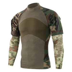 Military Mens Camouflage Tactical T Shirt Long Sleeve Brand Cotton Generation III Combat Frog Shirt Men Training Shirts