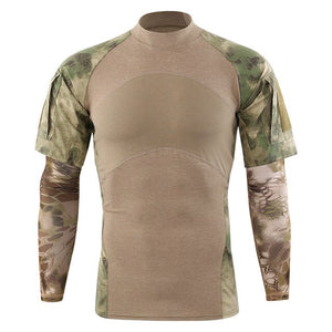 Military Mens Camouflage Tactical T Shirt Long Sleeve Brand Cotton Generation III Combat Frog Shirt Men Training Shirts