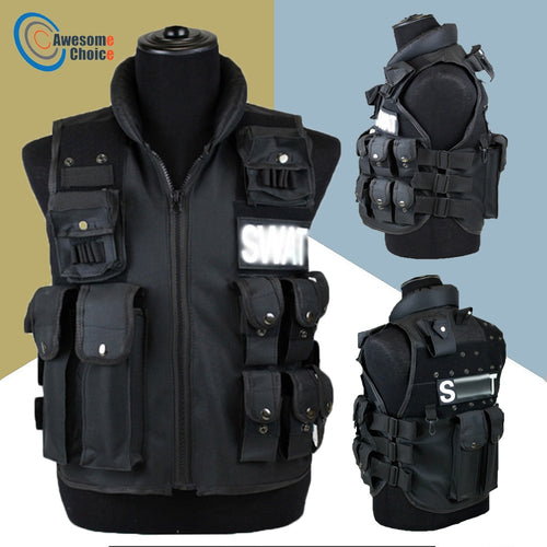 11 Pockets Tactical Vest Men Waistcaot Military Training CS Waistcoat swat Protective Modular Security Vest