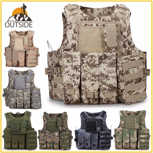 Camouflage Hunting Military Tactical Vest Armor Hunting Vest CS SWAT Team Outdoor Jungle Equipment