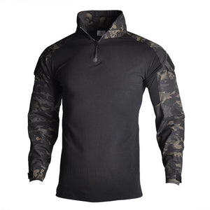 Military Army T-Shirt Men Long Sleeve Camouflage Tactical Combat Multicam Camo Long Sleeve T Shirt