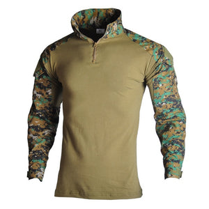 Military Army T-Shirt Men Long Sleeve Camouflage Tactical Combat Multicam Camo Long Sleeve T Shirt