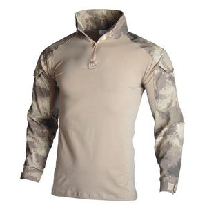 Military Army T-Shirt Men Long Sleeve Camouflage Tactical Combat Multicam Camo Long Sleeve T Shirt