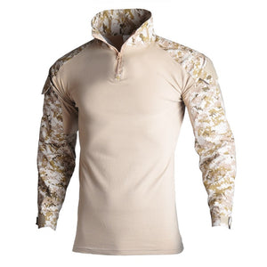 Military Army T-Shirt Men Long Sleeve Camouflage Tactical Combat Multicam Camo Long Sleeve T Shirt