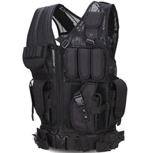 Load image into Gallery viewer, Police Tactical Vest Outdoor Camouflage Military  Vest Army Swat Molle Vest Black