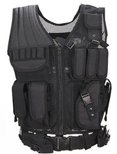 Load image into Gallery viewer, Police Tactical Vest Outdoor Camouflage Military  Vest Army Swat Molle Vest Black