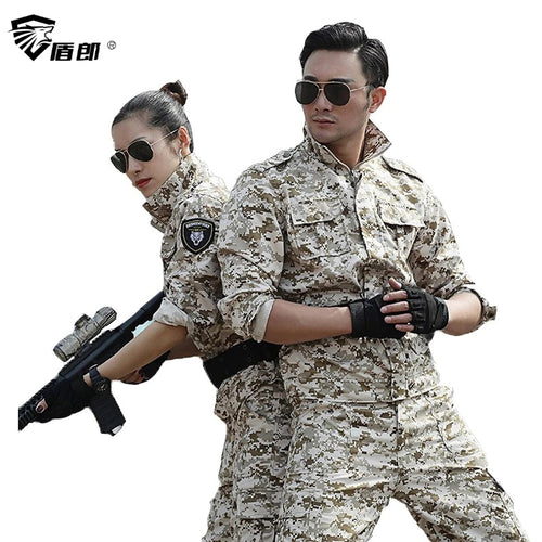 Military Combat Uniform Camuflage Hunting Clothing Men Pant Tactical Jacket CS Combat Uniforms For Female