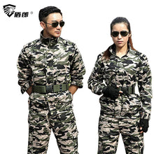 Load image into Gallery viewer, Military Uniform Camouflage Colete Tatico Sets Combat Jacket  Pants Uniforme Militar Men Tactical Working Army Suit Female