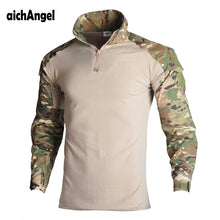 Load image into Gallery viewer, Military Army T-Shirt Men Long Sleeve Camouflage Tactical Combat Multicam Camo Long Sleeve T Shirt