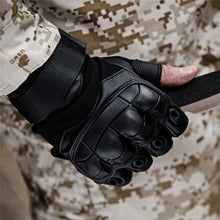 Load image into Gallery viewer, Army Tactical Fingerless Military Hard Knuckle Half Finger Gloves