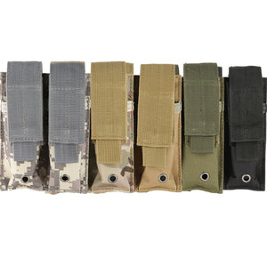 600D 9MM  Molle Nylon Tactical Dual Double Pistol Mag Magazine Pouch Close Holster