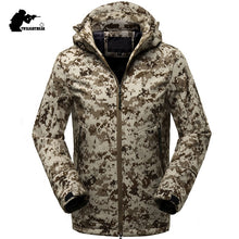 Load image into Gallery viewer, New Men Camouflage Soft Shell Jacket Coat 5XL Slim Fat Windproof Waterproof Tactical Jacket Men