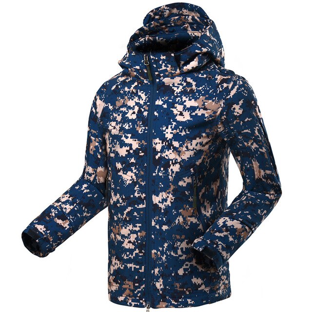 New Men Camouflage Soft Shell Jacket Coat 5XL Slim Fat Windproof Waterproof Tactical Jacket Men