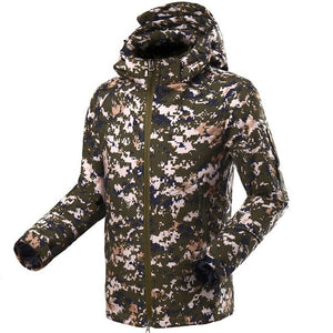 New Men Camouflage Soft Shell Jacket Coat 5XL Slim Fat Windproof Waterproof Tactical Jacket Men