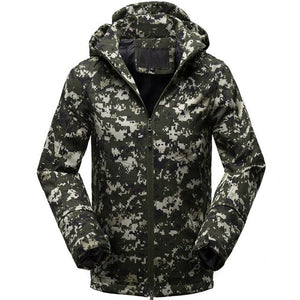 New Men Camouflage Soft Shell Jacket Coat 5XL Slim Fat Windproof Waterproof Tactical Jacket Men