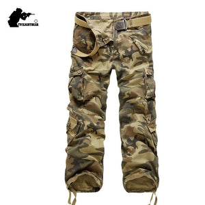 New Men's Cargo Pants Fashion  Cotton Casual Tooling Pants Men