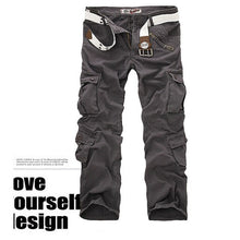 Load image into Gallery viewer, New Men&#39;s Cargo Pants Fashion  Cotton Casual Tooling Pants Men