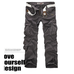 New Men's Cargo Pants Fashion  Cotton Casual Tooling Pants Men