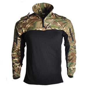 Outdoor T-shirt Men Long Sleeve Hunting Tactical Military Army Shirts Uniform Hiking Breathable Combat T Shirt Airsoft Clothes