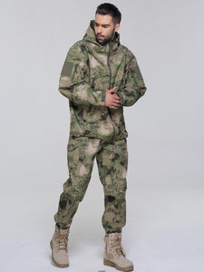 Men Tactical Military Uniform Waterproof Windproof Army Combat Suit Men's Camouflage  Military Combat Jacket